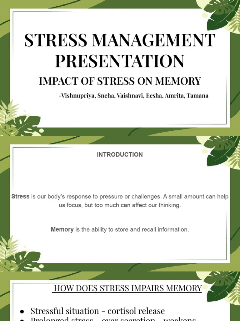 Stress Effects on Memory Explained | PDF | Memory | Stress (Biology)