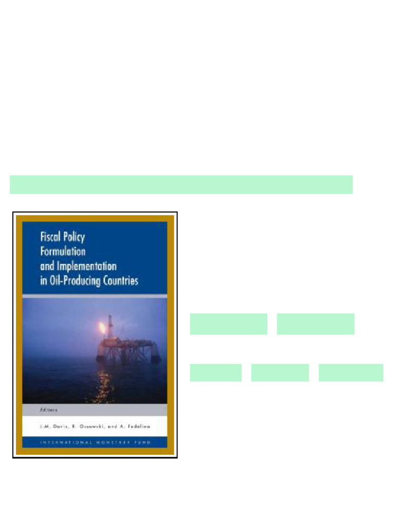 (Ebook) Fiscal Policy Formulation and Implementation in Oil-Producing ...