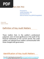 ISA 701 Key Audit Matters Overview | PDF | Audit | Going Concern