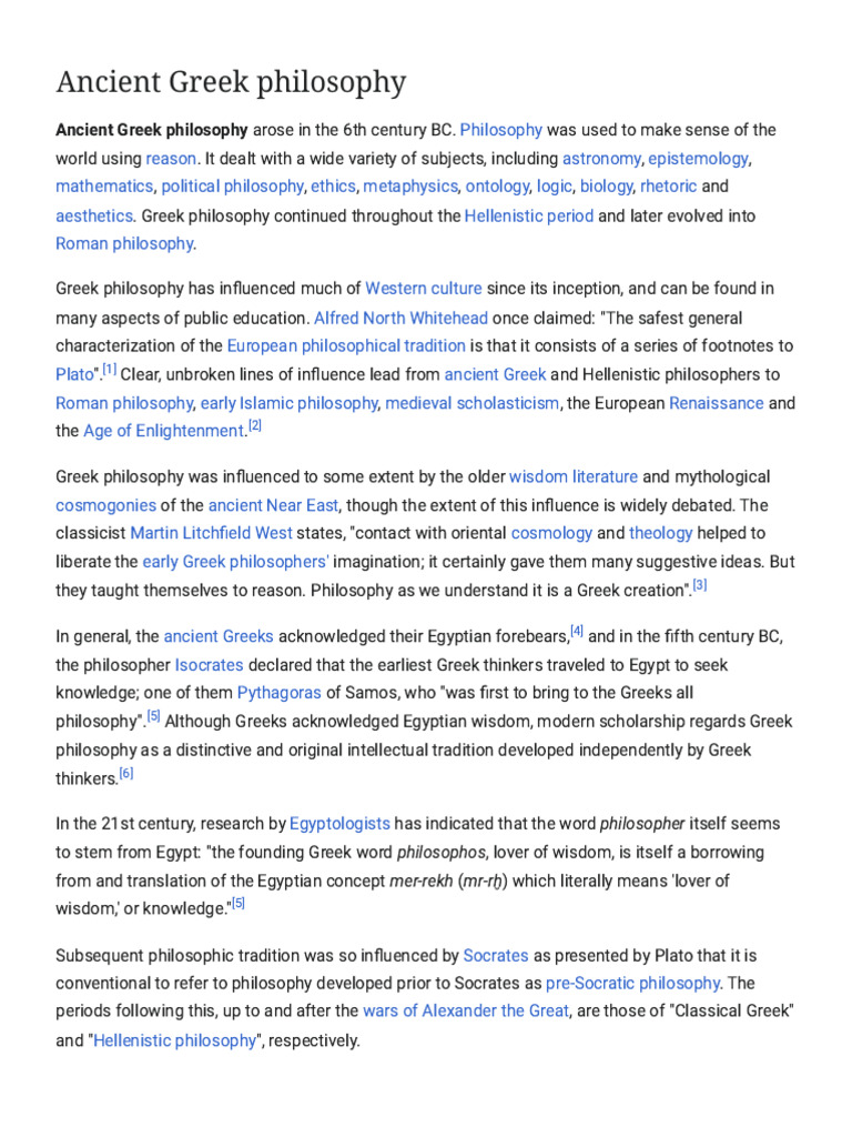 Overview of Ancient Greek Philosophy | PDF | Ancient Greek Philosophy