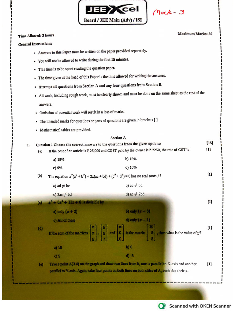 Mock Test 3 | PDF
