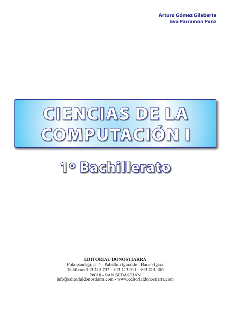 Ciencias de La Computacion 1ºBACHILLERATO | PDF