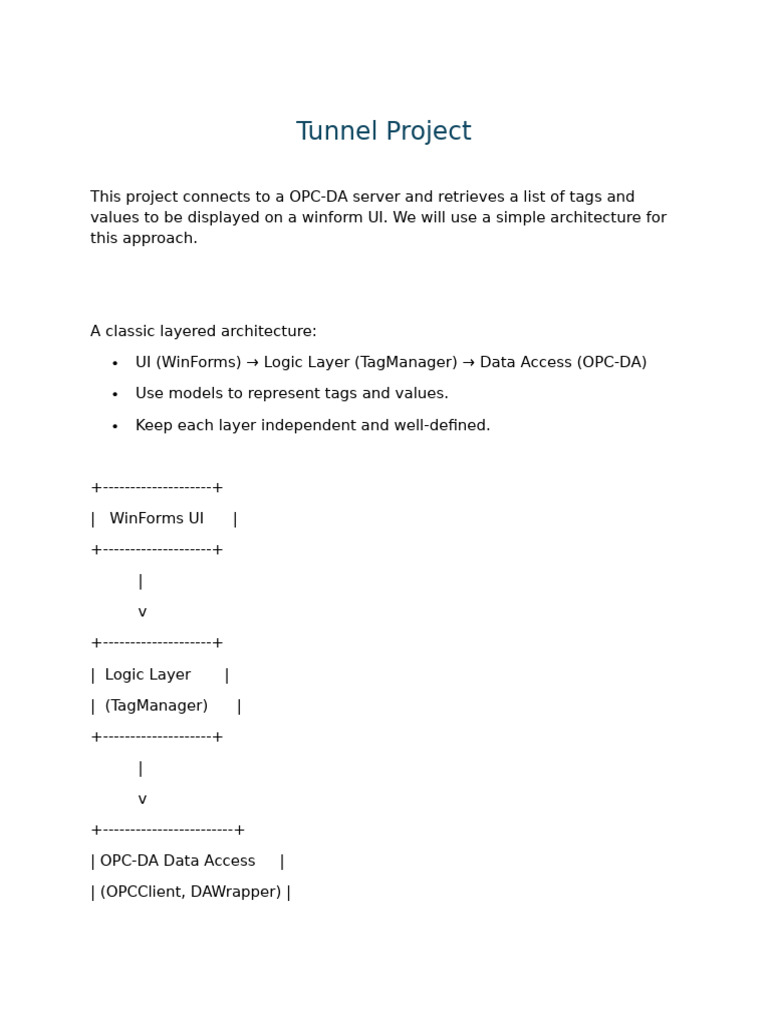 Tunnel Program Design Doc | PDF