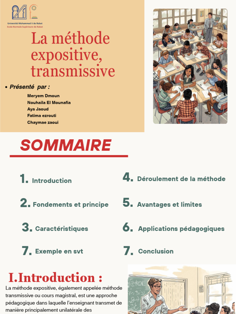 Méthode Expositive : Avantages et Limites | PDF | Pédagogie | Apprentissage