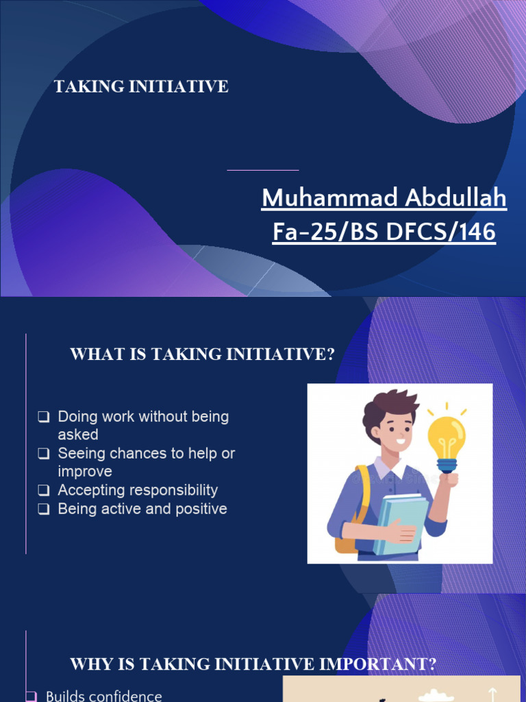 Importance of Taking Initiative | PDF