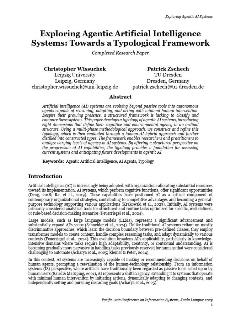 Typology of Agentic AI Systems | PDF | Artificial Intelligence ...
