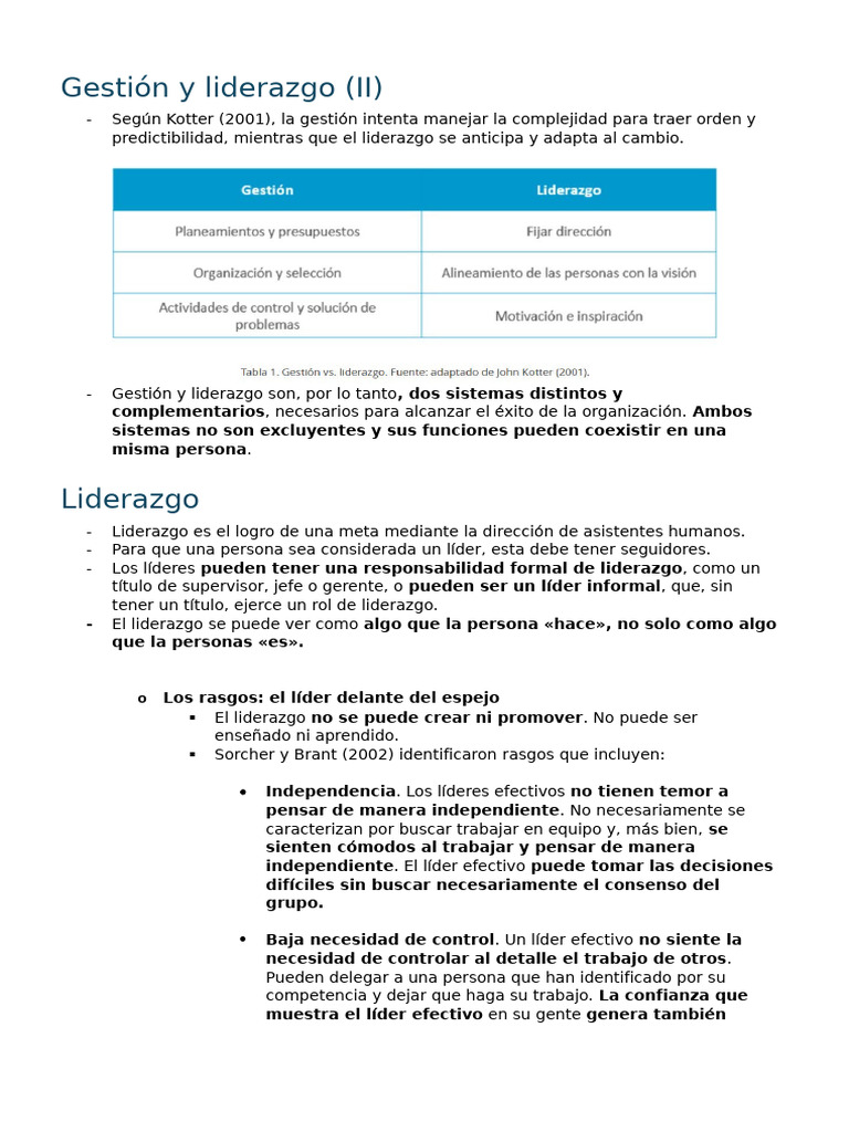 Gestión y Liderazgo: Claves del Éxito | PDF | Liderazgo | Las emociones