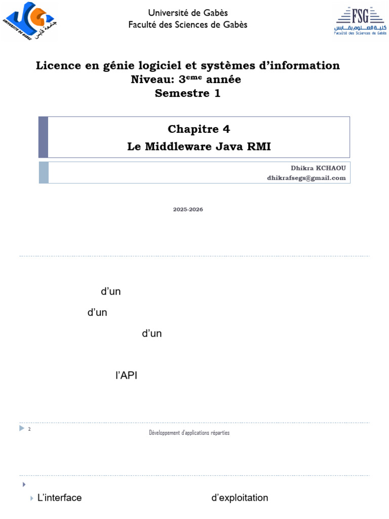 Middleware Java RMI : Concepts et Fonctionnalités | PDF | Middleware ...