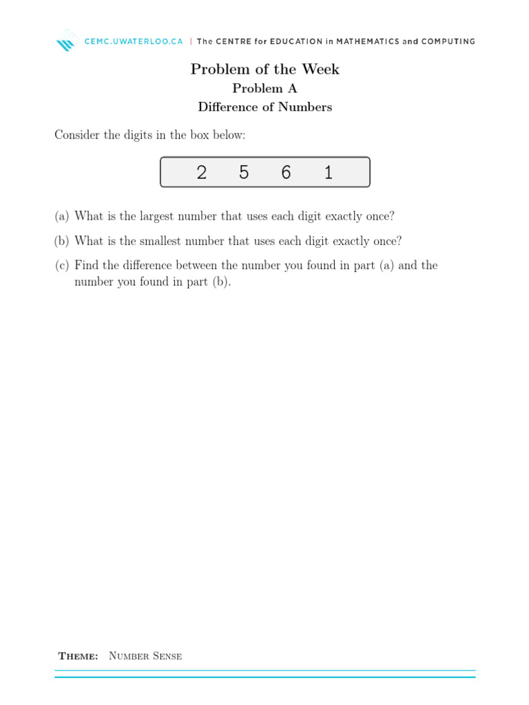 Largest and Smallest Number Problem | PDF