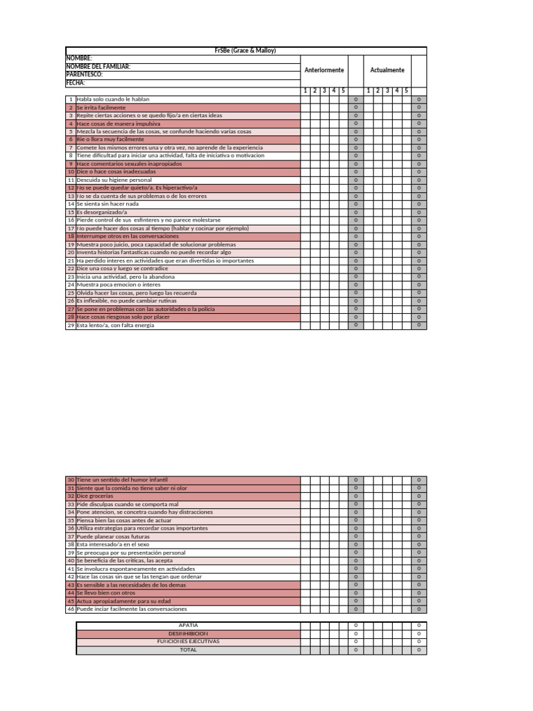 FrSBe calificación (1) | PDF