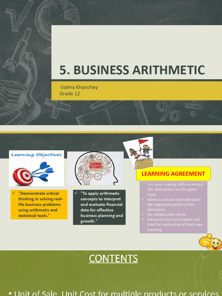 Business Arithmetic for Grade 12 Students | PDF | Working Capital ...