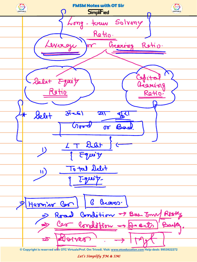FM Class Notes - CH 6 - Ratios Part 2 | PDF