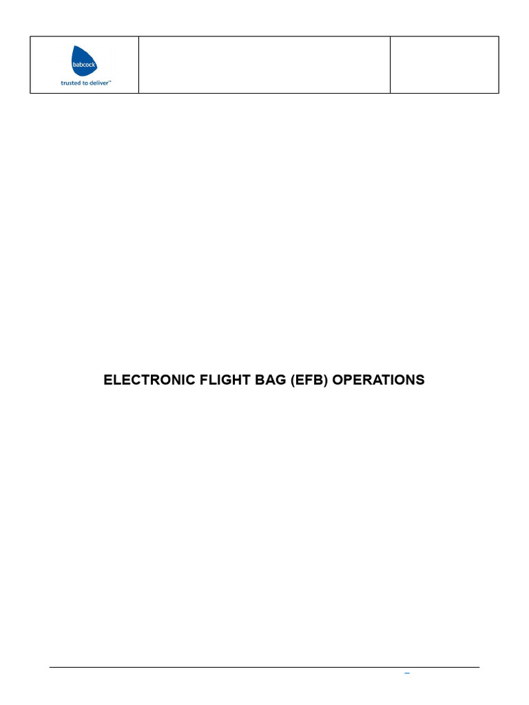 EFB Operations Manual for Helicopters | PDF | I Pad | Computer Engineering