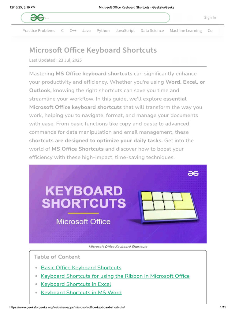 Shortcuts | PDF