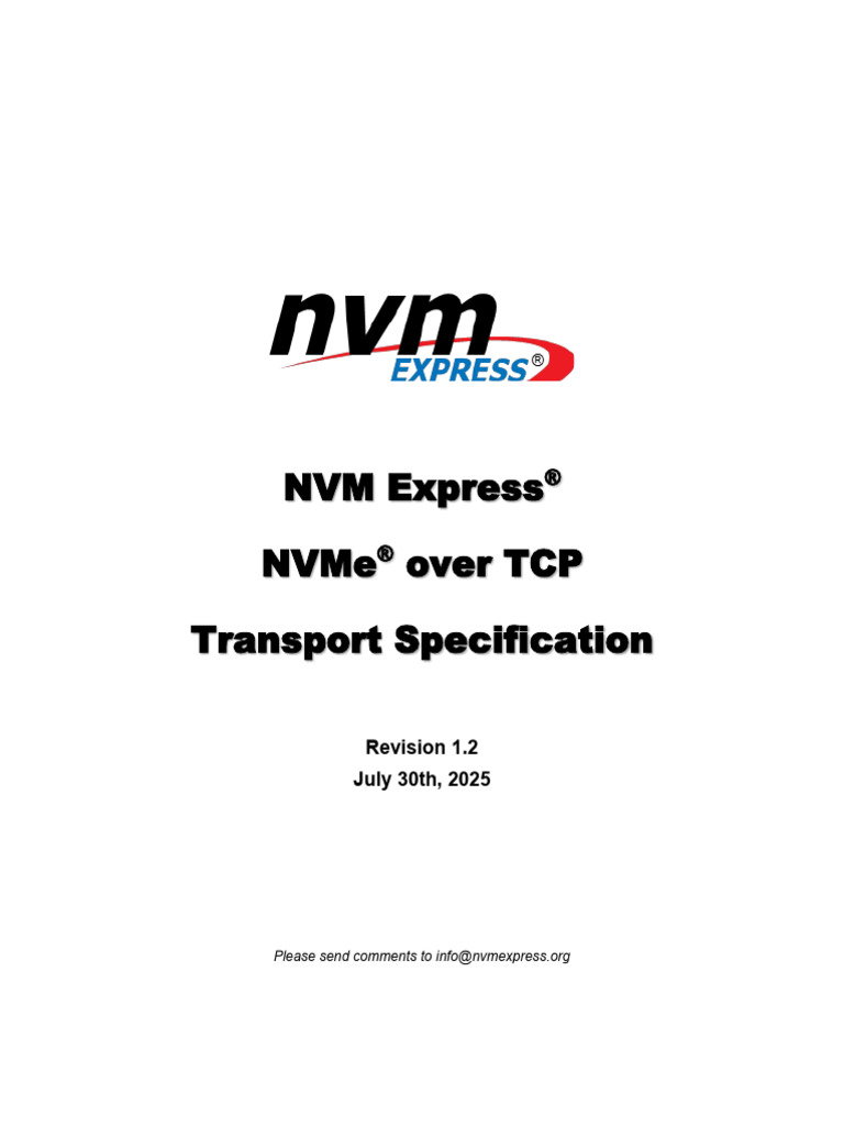 NVMe-Over-TCP-1.2 | PDF | Transmission Control Protocol | Internet ...