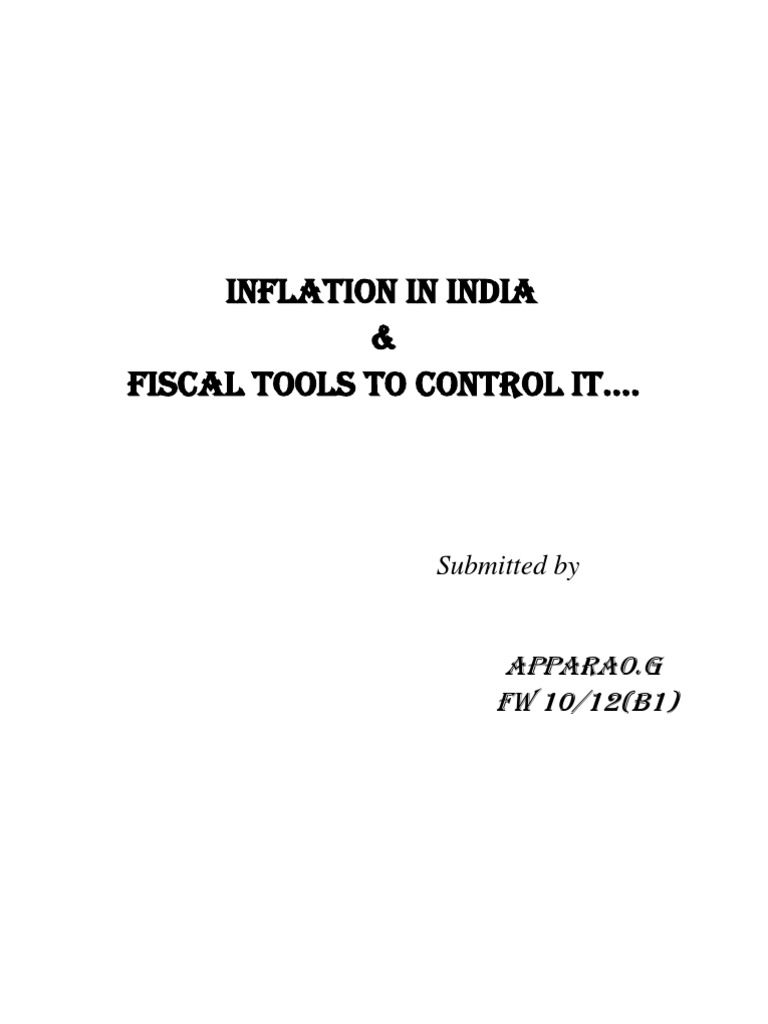 Inflation in India: Causes and Control Methods | PDF | Fiscal Policy ...