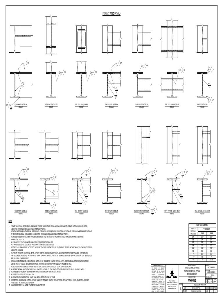 Mr0021 Dwg 4 Pdf Welding Construction