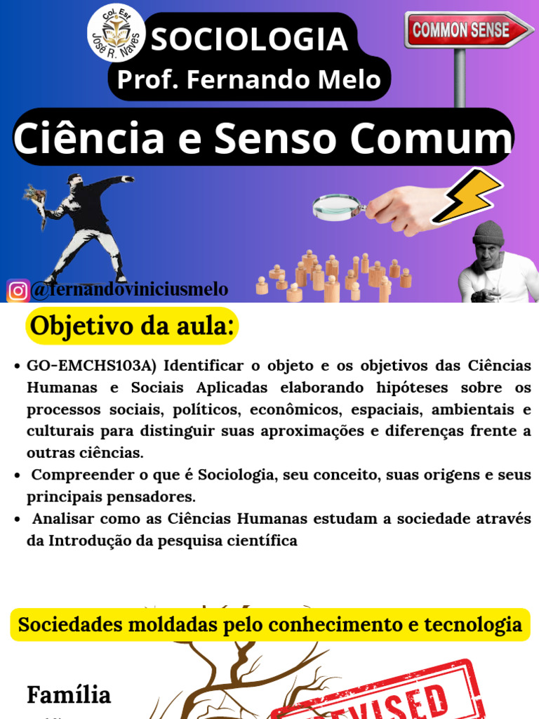 Introdução à Sociologia e Senso Comum | PDF