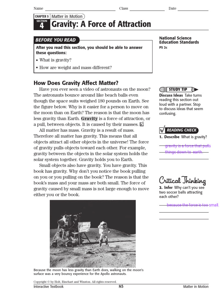 Kami Export - Elliot Nichols - Gravity a Force of Attraction | PDF ...