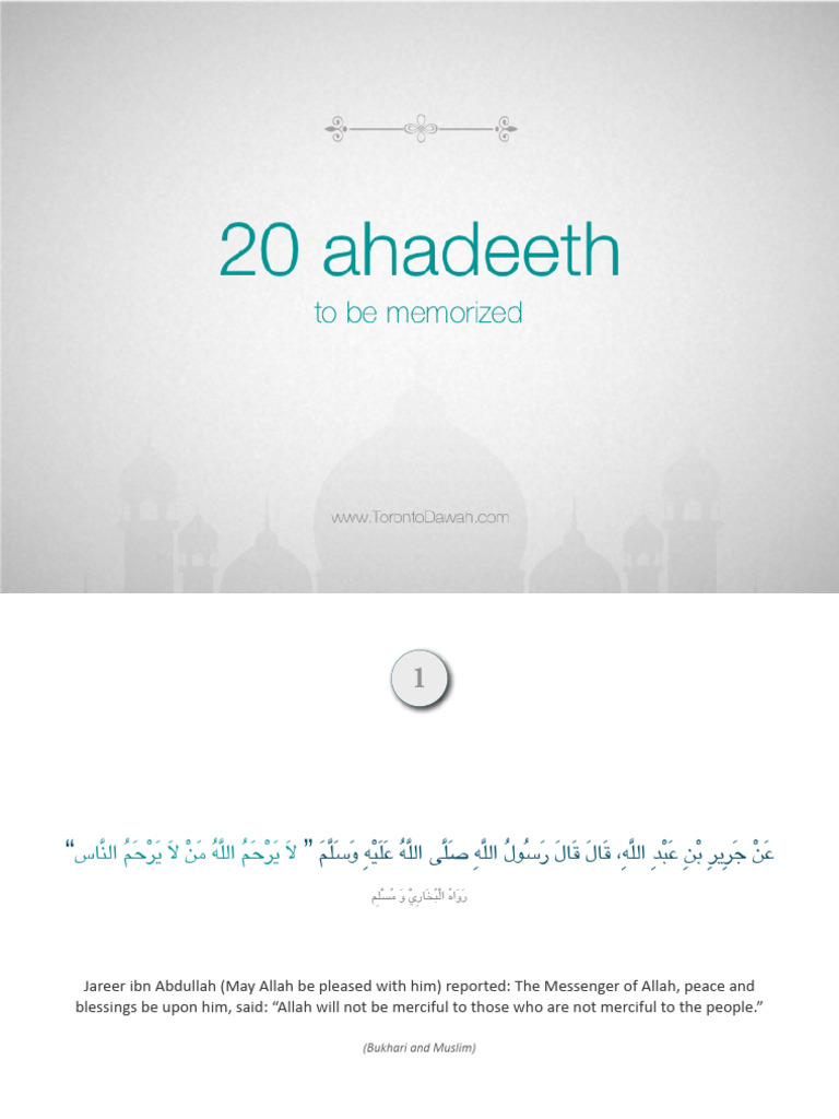 Islamic Teachings from Hadiths | PDF | Prophets And Messengers In Islam ...