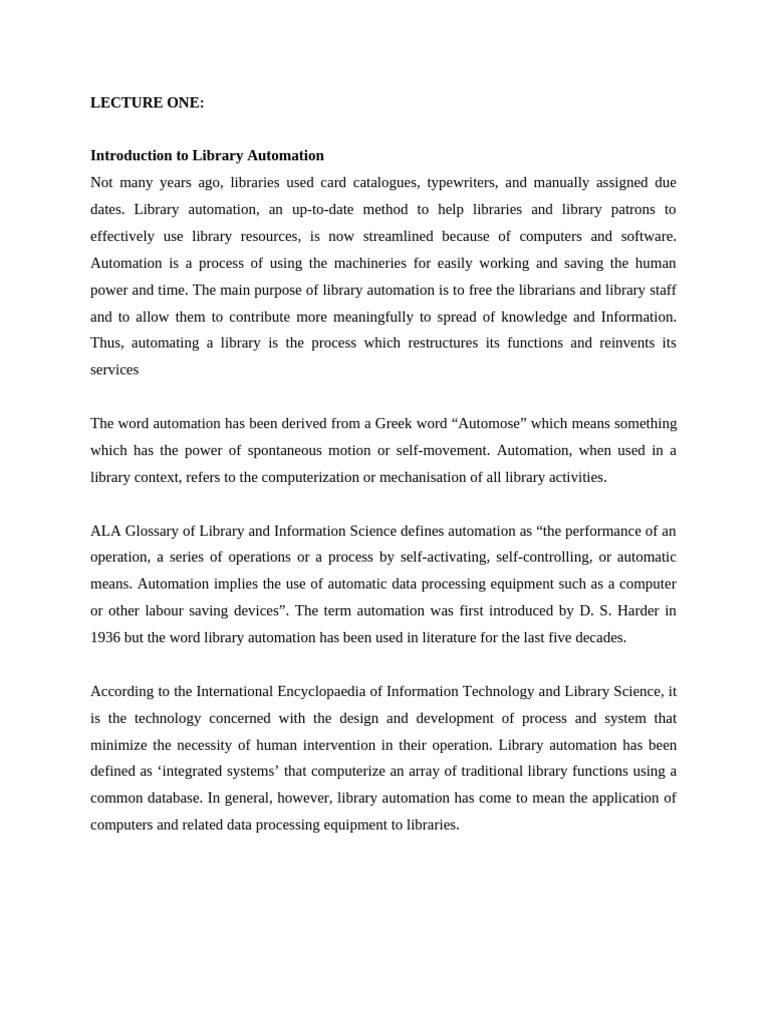 Library Automation: Benefits and Challenges | PDF | Libraries | Automation