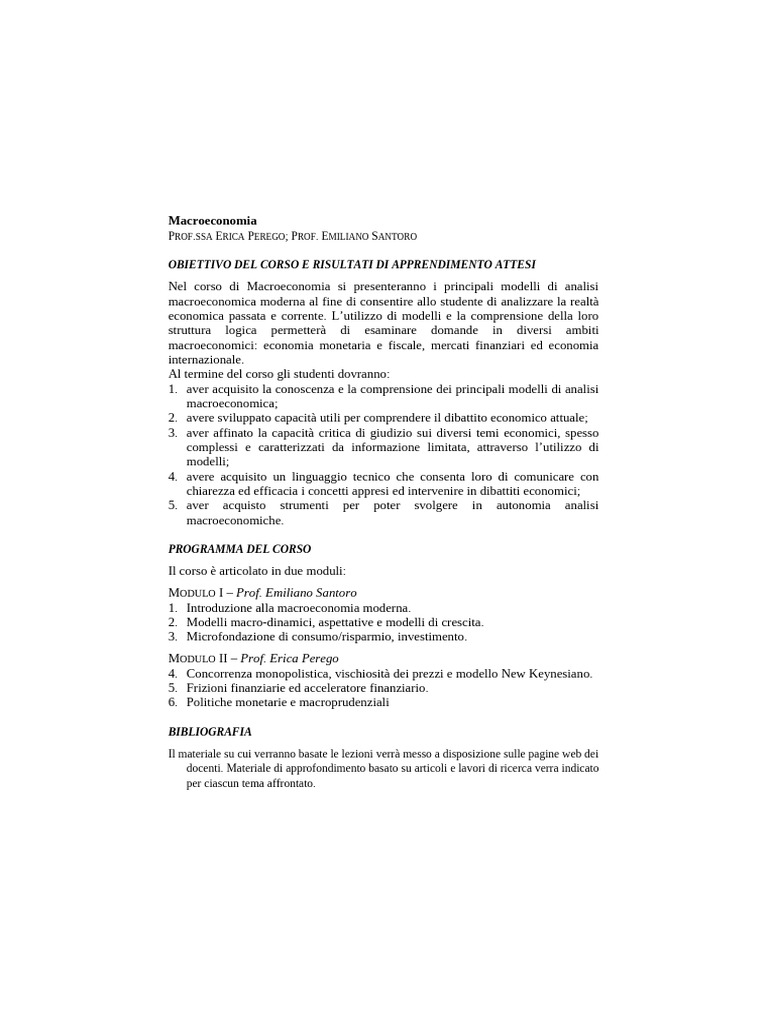 2BYA Macroeconomia Perego Santoro | PDF