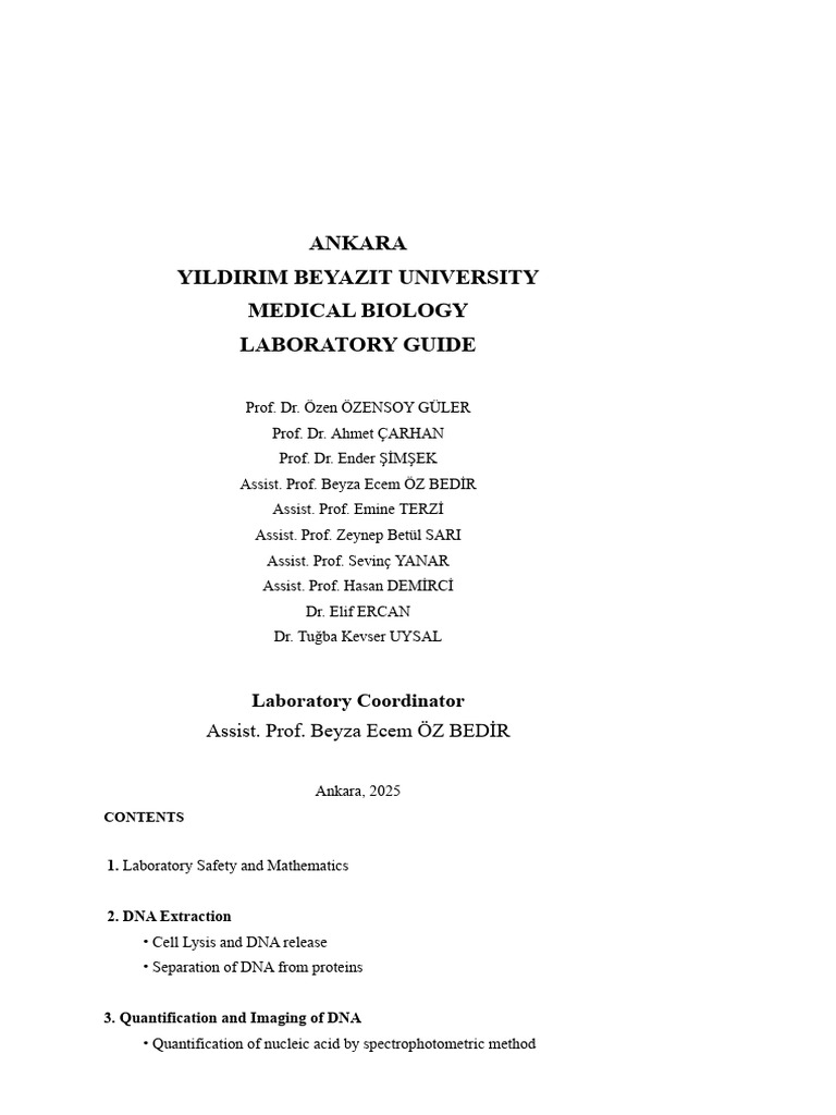 Medical Biology Lab Guide 2025 | PDF | Gel Electrophoresis | Real Time ...
