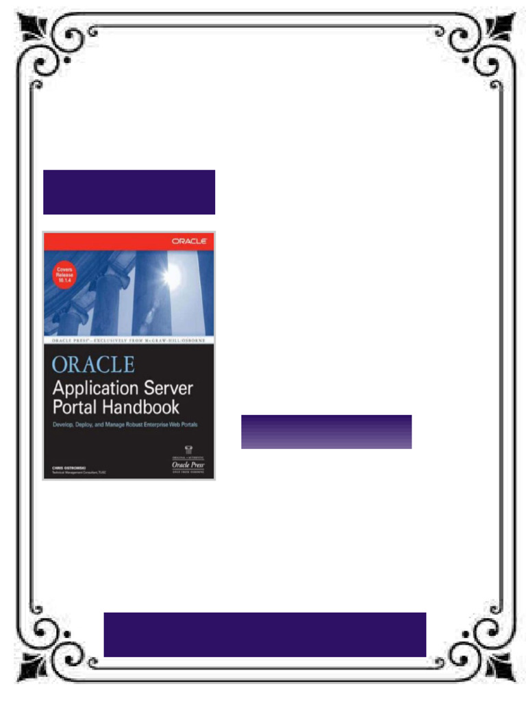 Oracle Application Server Portal Handbook 1st Edition Chris Ostrowski ...