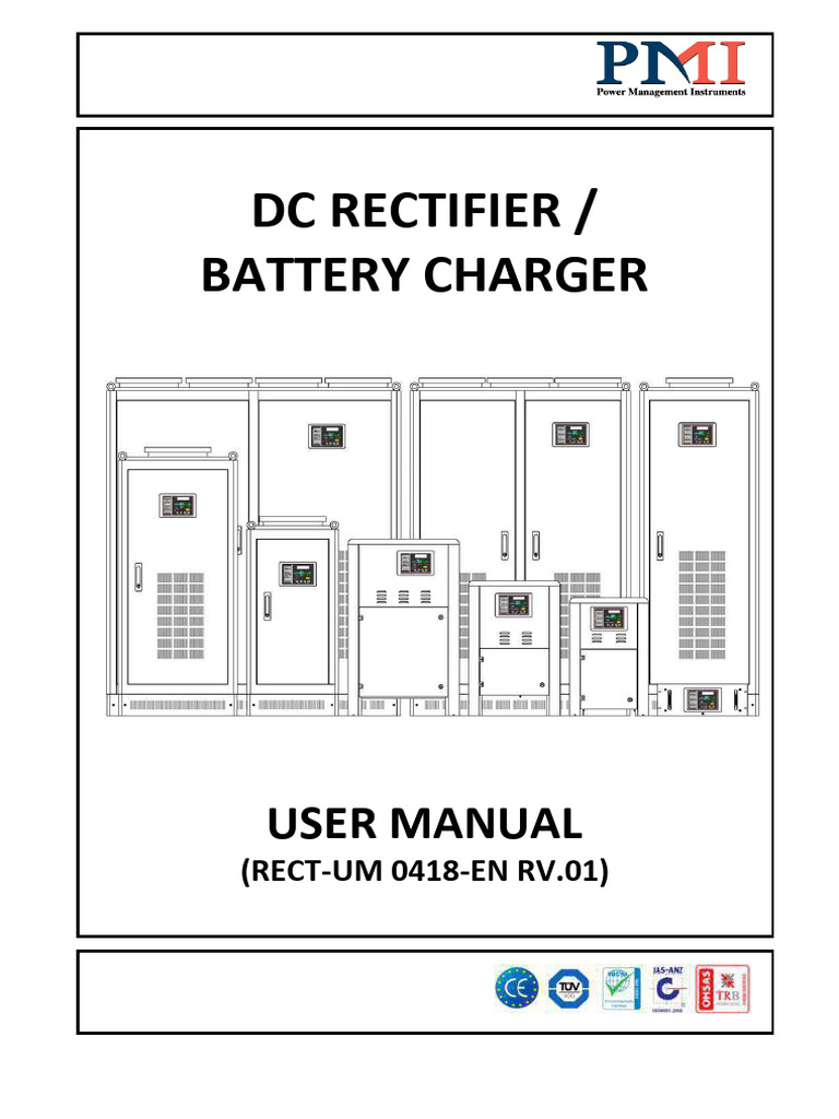 DC Rectifier Battery Charger Manual | PDF | Battery Charger | Rectifier