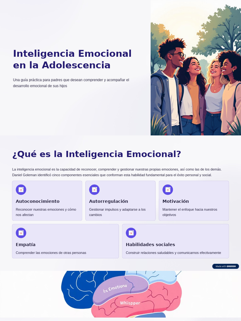 Inteligencia Emocional en La Adolescencia | PDF | Las emociones ...