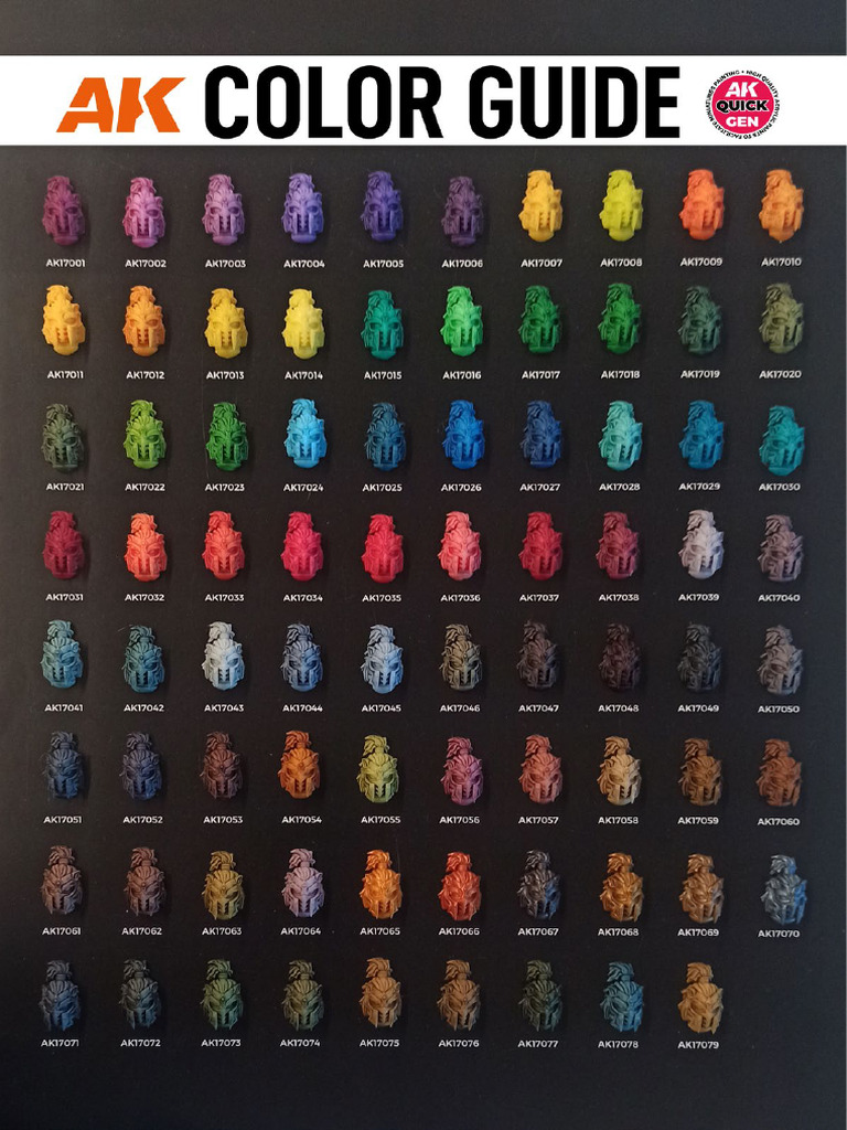 Miniature Paint Color Guide | PDF | Green | Grey
