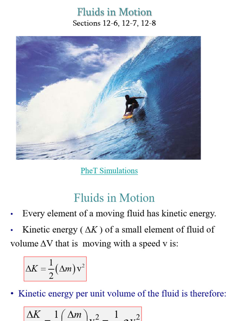 Understanding Fluid Motion Principles | PDF | Fluid Dynamics | Pressure