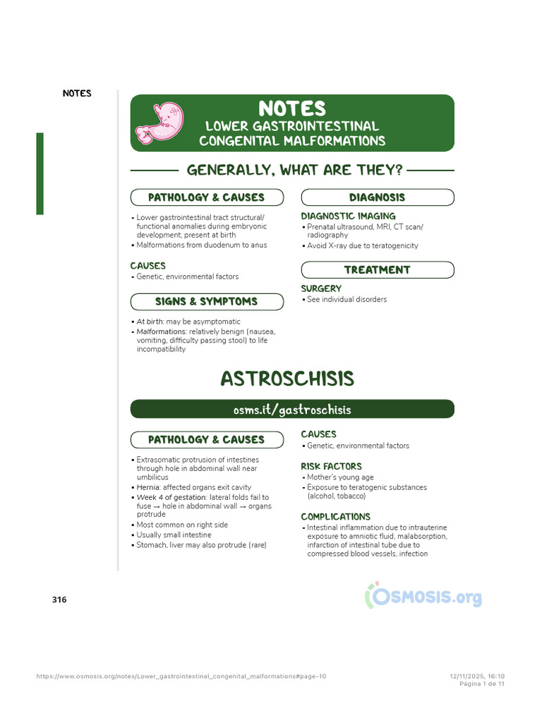 Lower Gastrointestinal Malformations Guide | PDF | Gastrointestinal ...