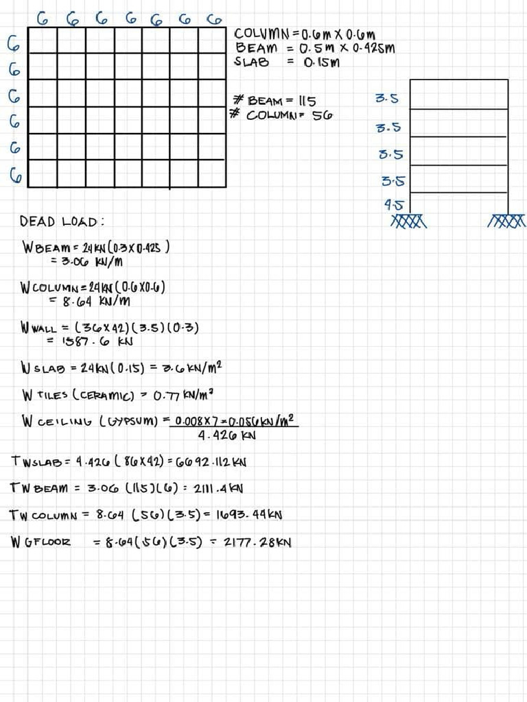 Solving Base Shear (Written) | PDF
