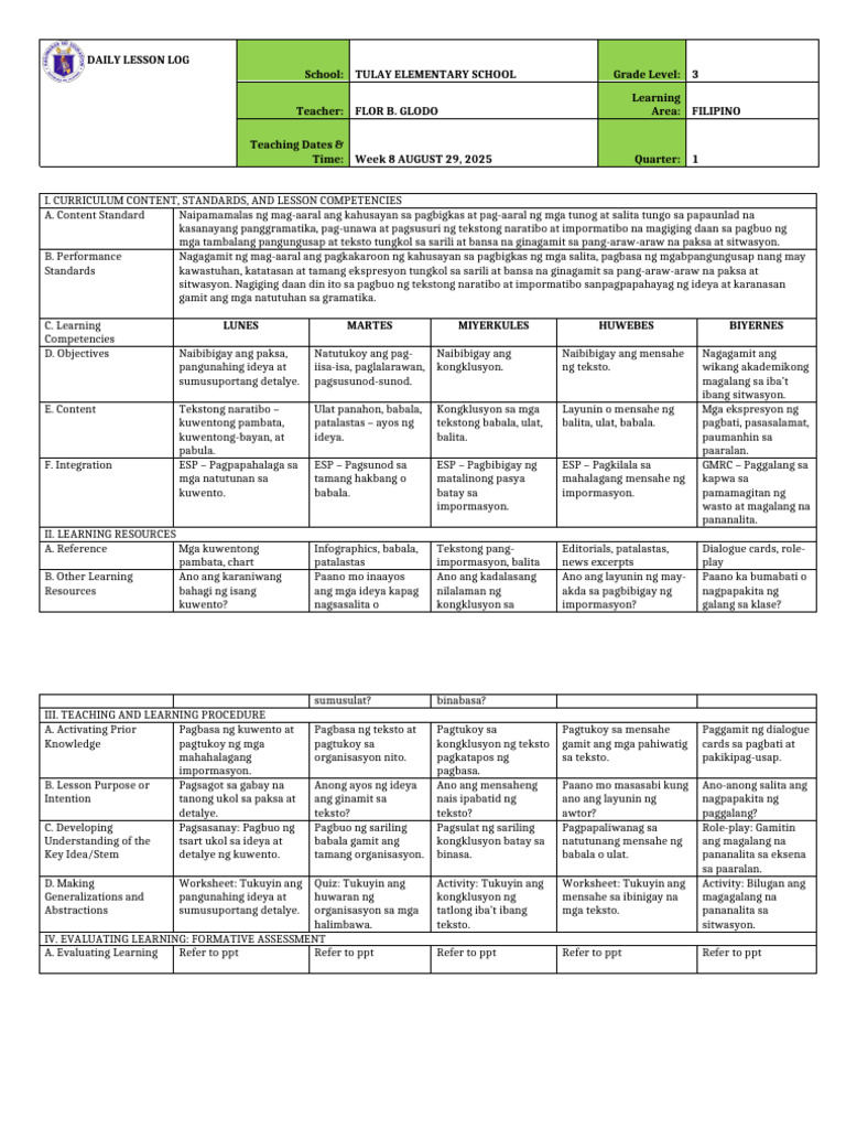 DLP Competency #8 | PDF