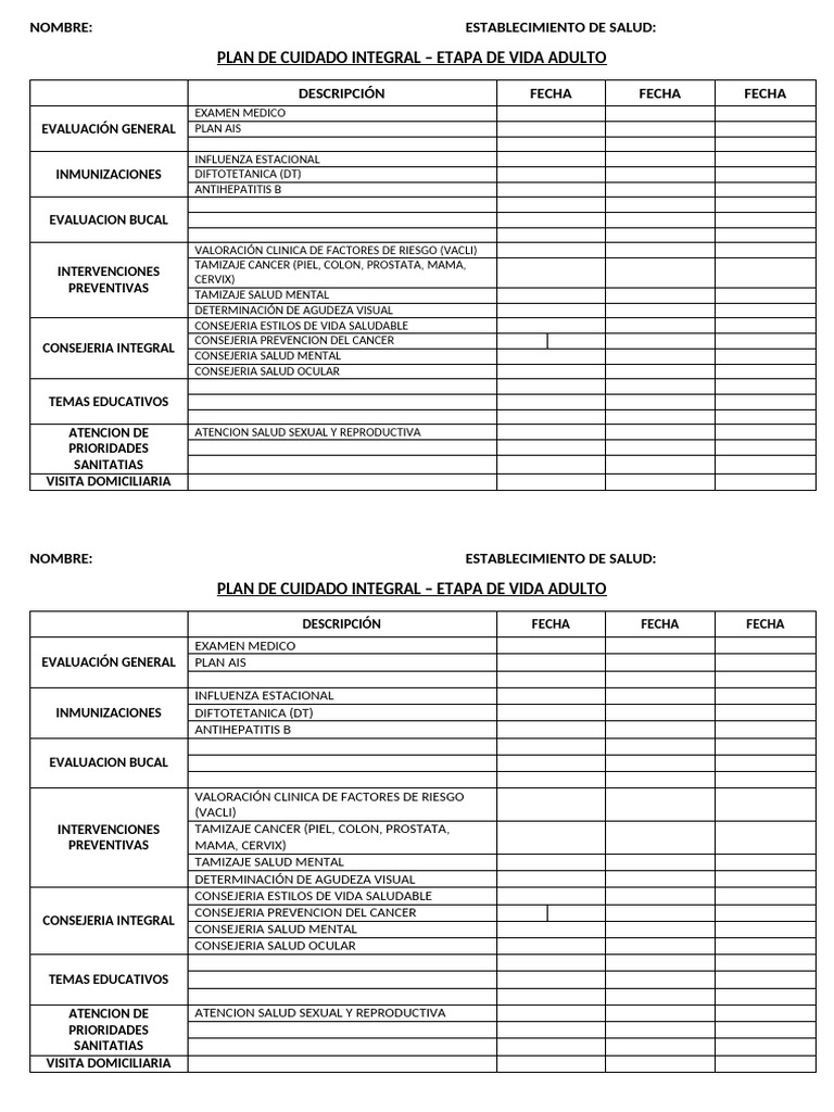 Plan de Cuidado Integral | PDF | Cáncer | Cuidado de la salud