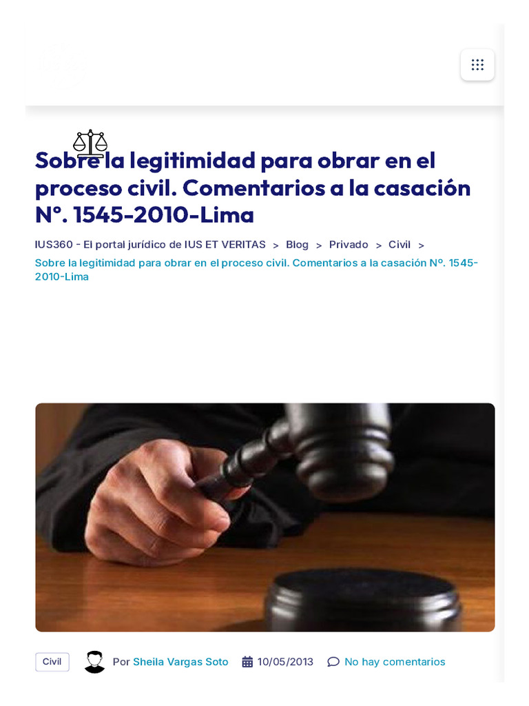 Legitimidad para Obrar en Proceso Civil | PDF | Ley procesal | Jurisdicción