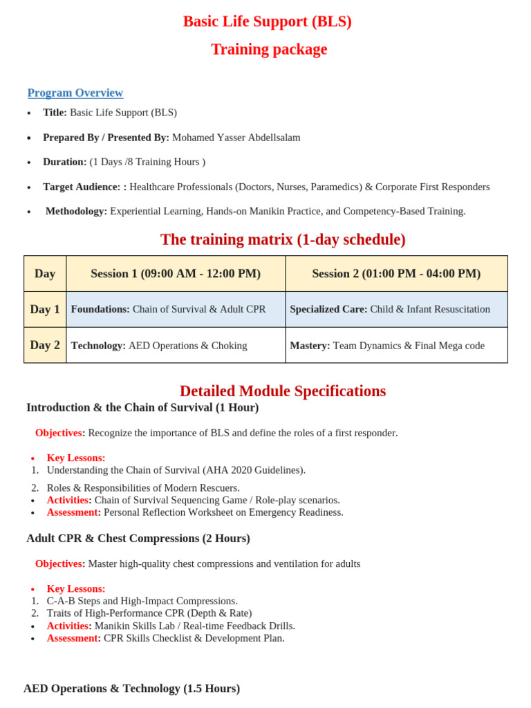 BLS | PDF | Cardiopulmonary Resuscitation | First Aid