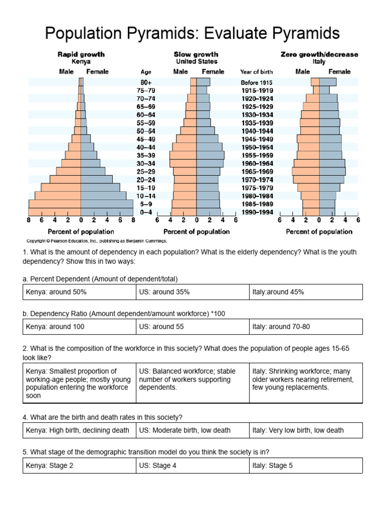 Copy of Population Pyramids Assignment_Activity (1) | PDF | Retirement ...
