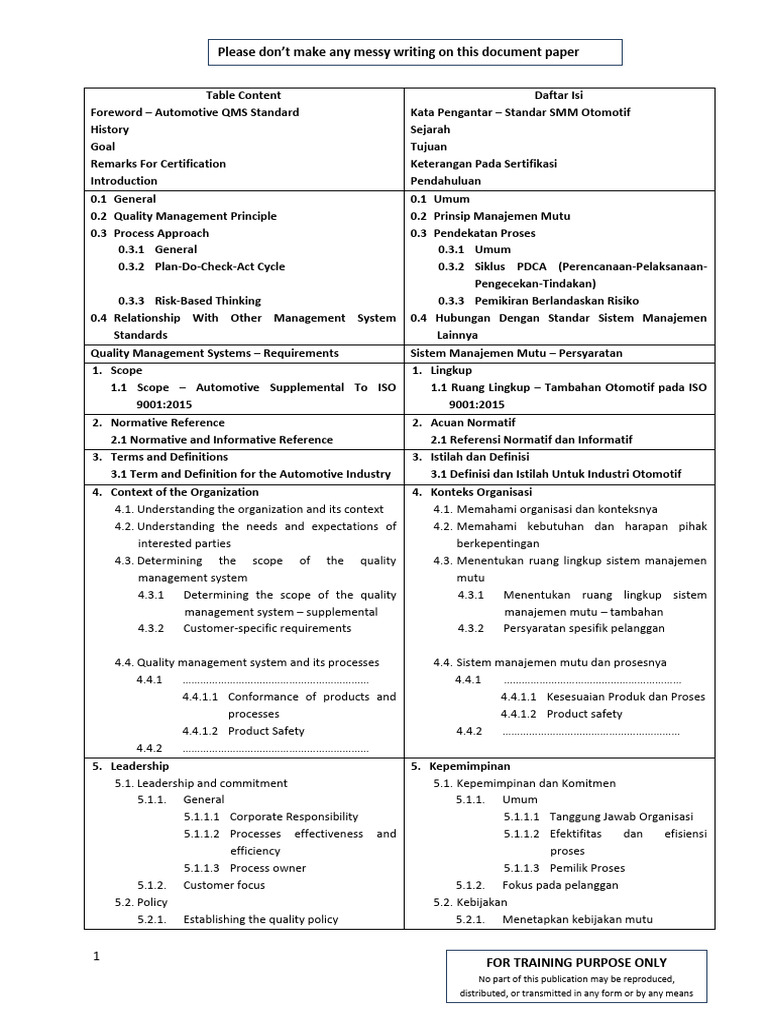 Automotive Quality Management Standards | PDF | Quality Management ...
