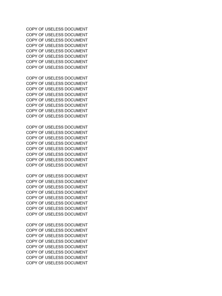 Copy of Useless (1) | PDF