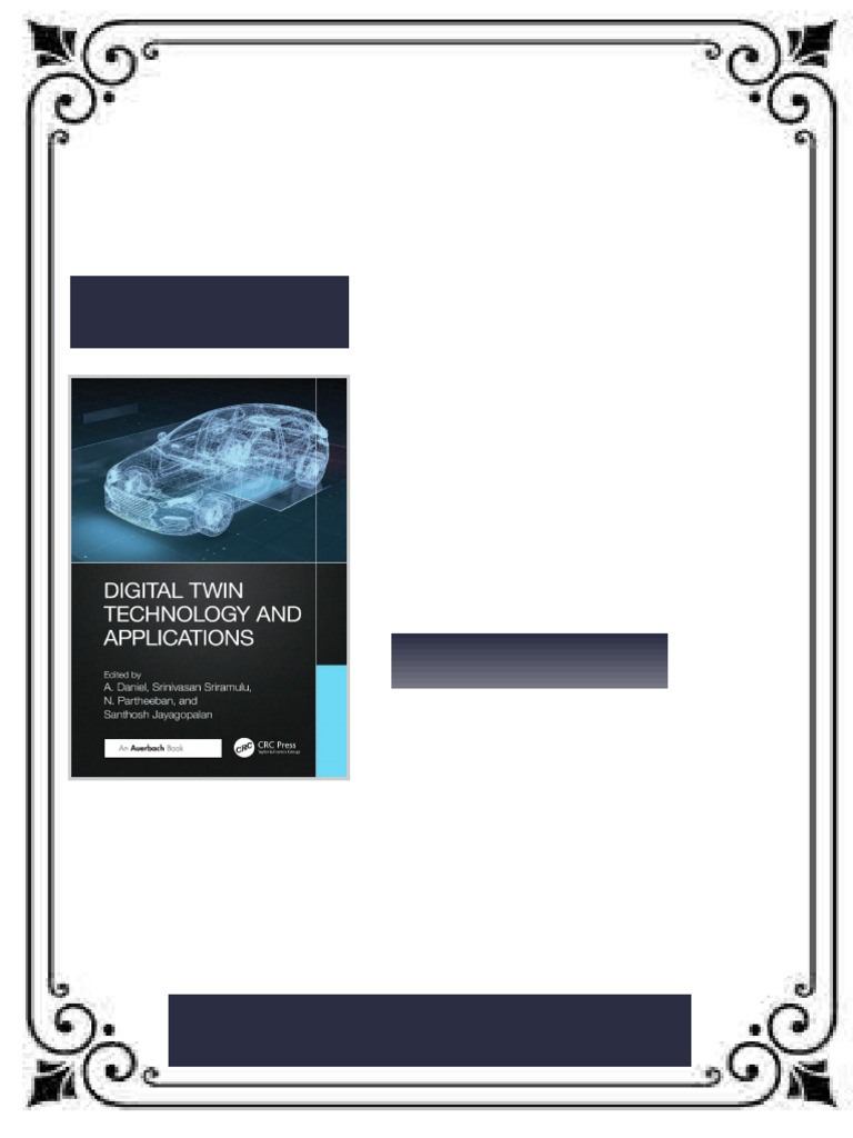 Digital Twin Technology and Applications 1st Edition A. Daniel fully ...