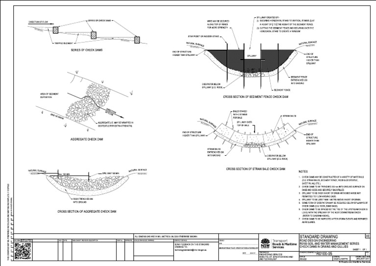 TS 02407_0.00_Check Dams in Drains and Gullies | PDF | Dam | Spillway