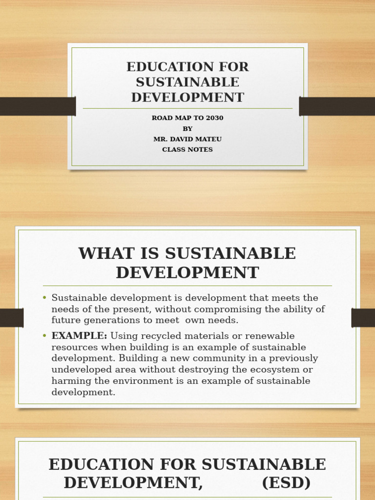 Education for Sustainable Development 2030 | PDF | Sustainable ...