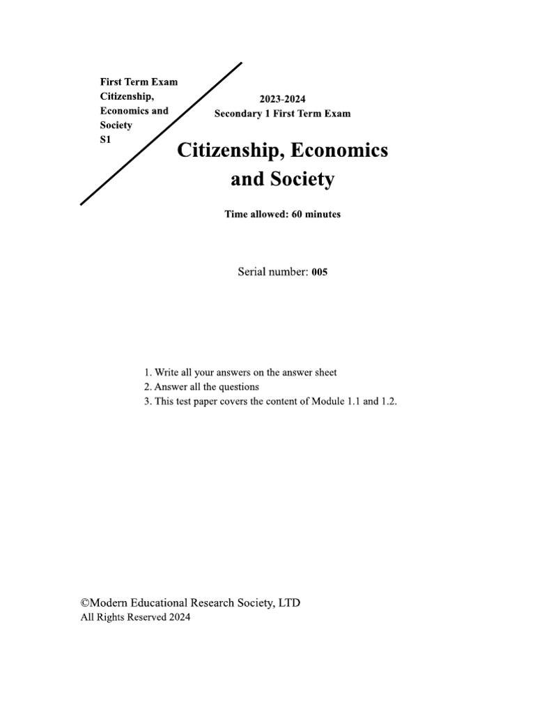 Ces Mock Paper s1 005 Eng Sam | PDF