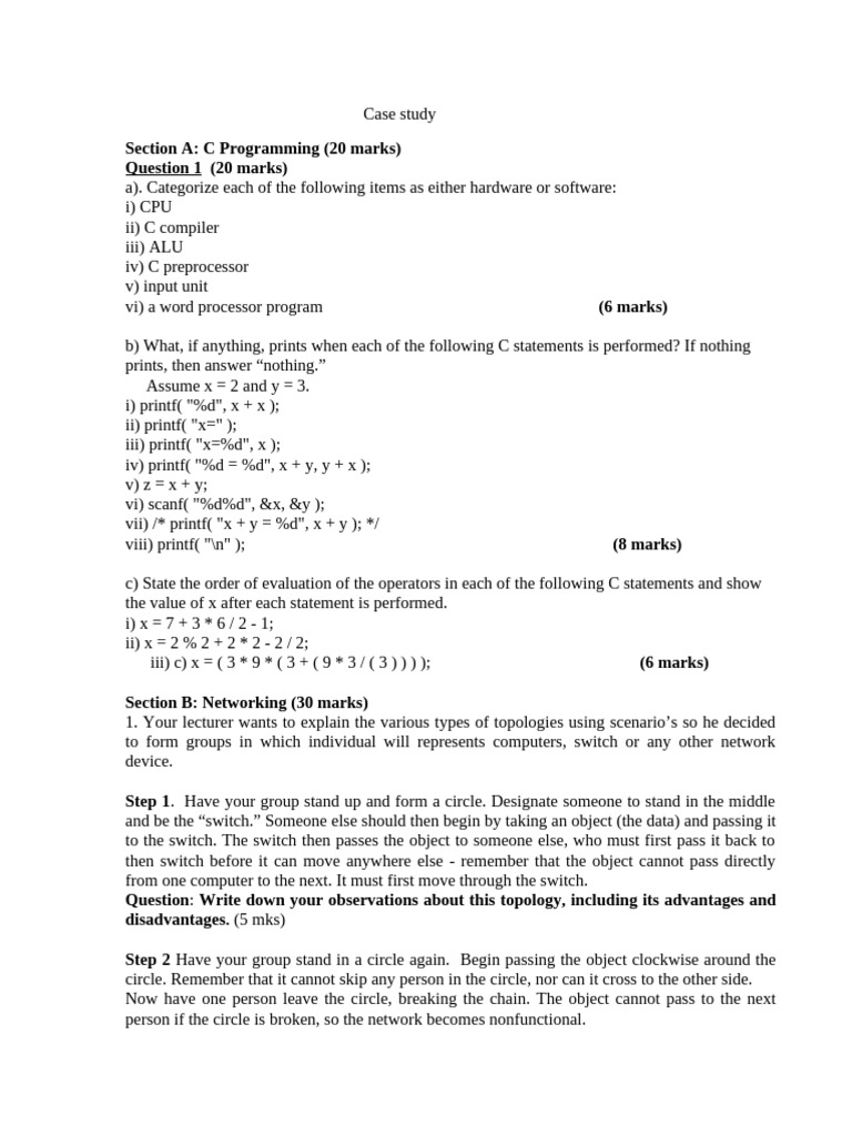 C Programming and Networking Case Study | PDF | Bios | Computing Platforms