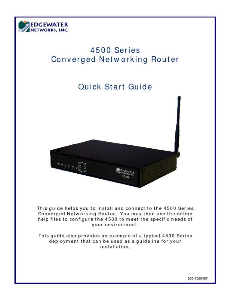 4500 Series Converged Networking Router | PDF | Voice Over Ip | Ip Address