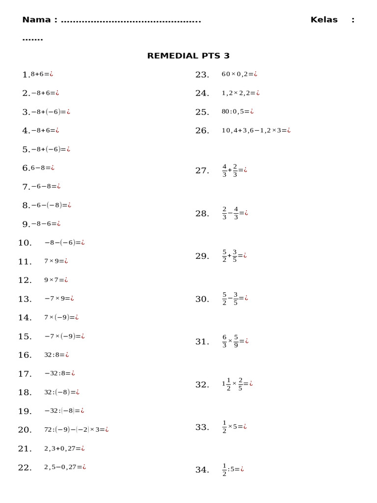 Remedial Math Exercises for Students | PDF | Chess | Chess Openings