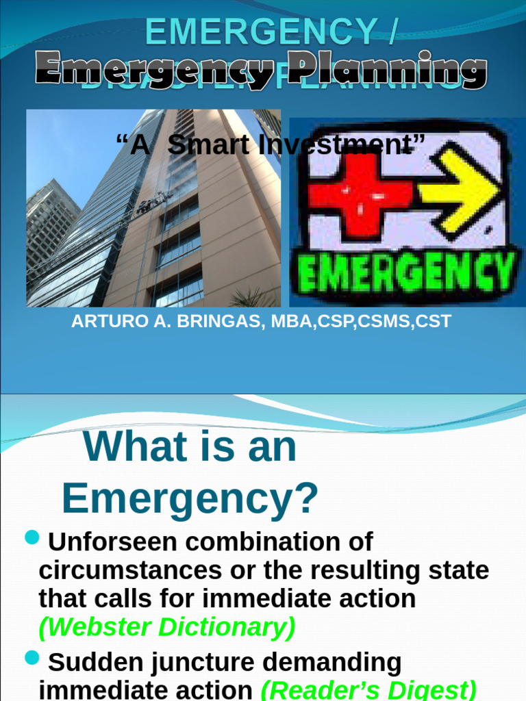 Emergency Planning and Response Guide | PDF | Emergency Management ...
