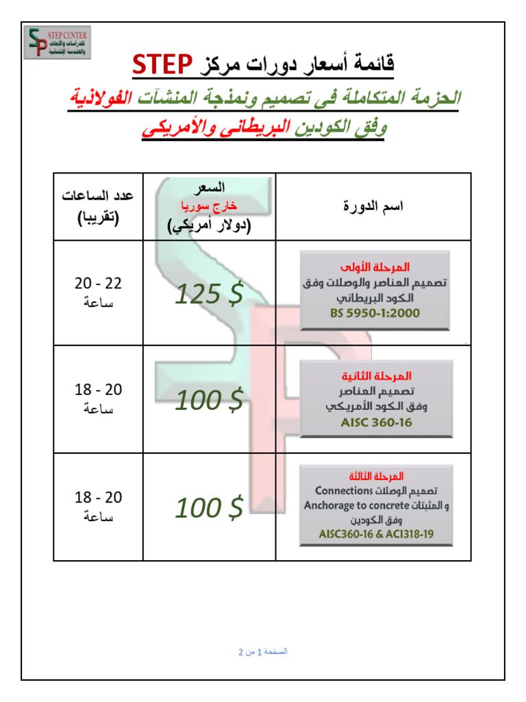 Sso-step Steel Courses Price-i | PDF